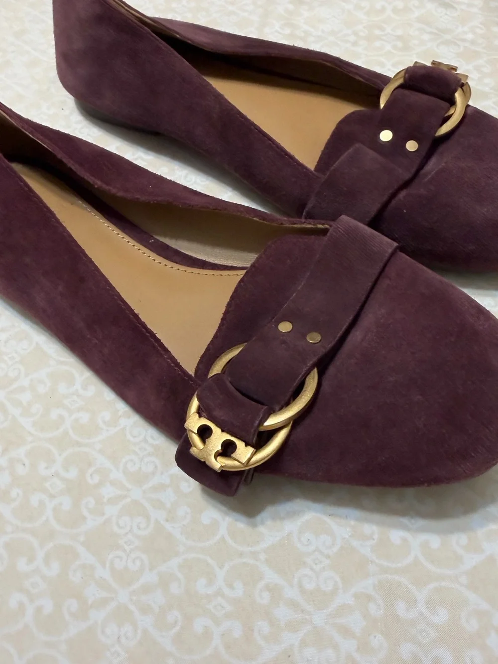 Tory Burch Malbec Marsden Smoking Slipper Sport Suede Flats Size 7